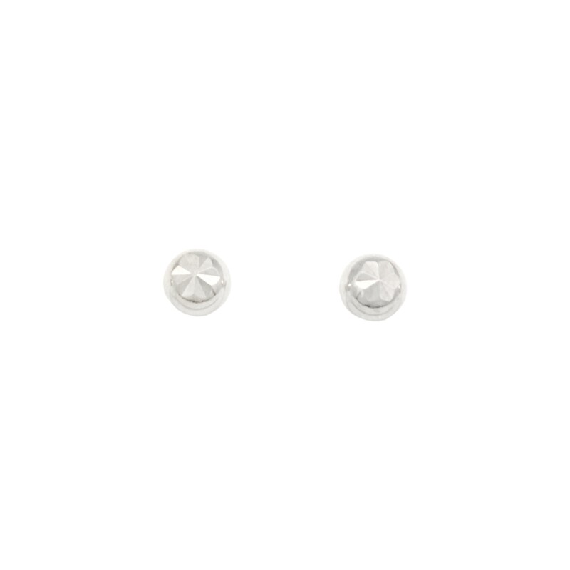 Caravanas Bolita facetada-Plata 925-Sin Piedra-CA3572 sinpiedra