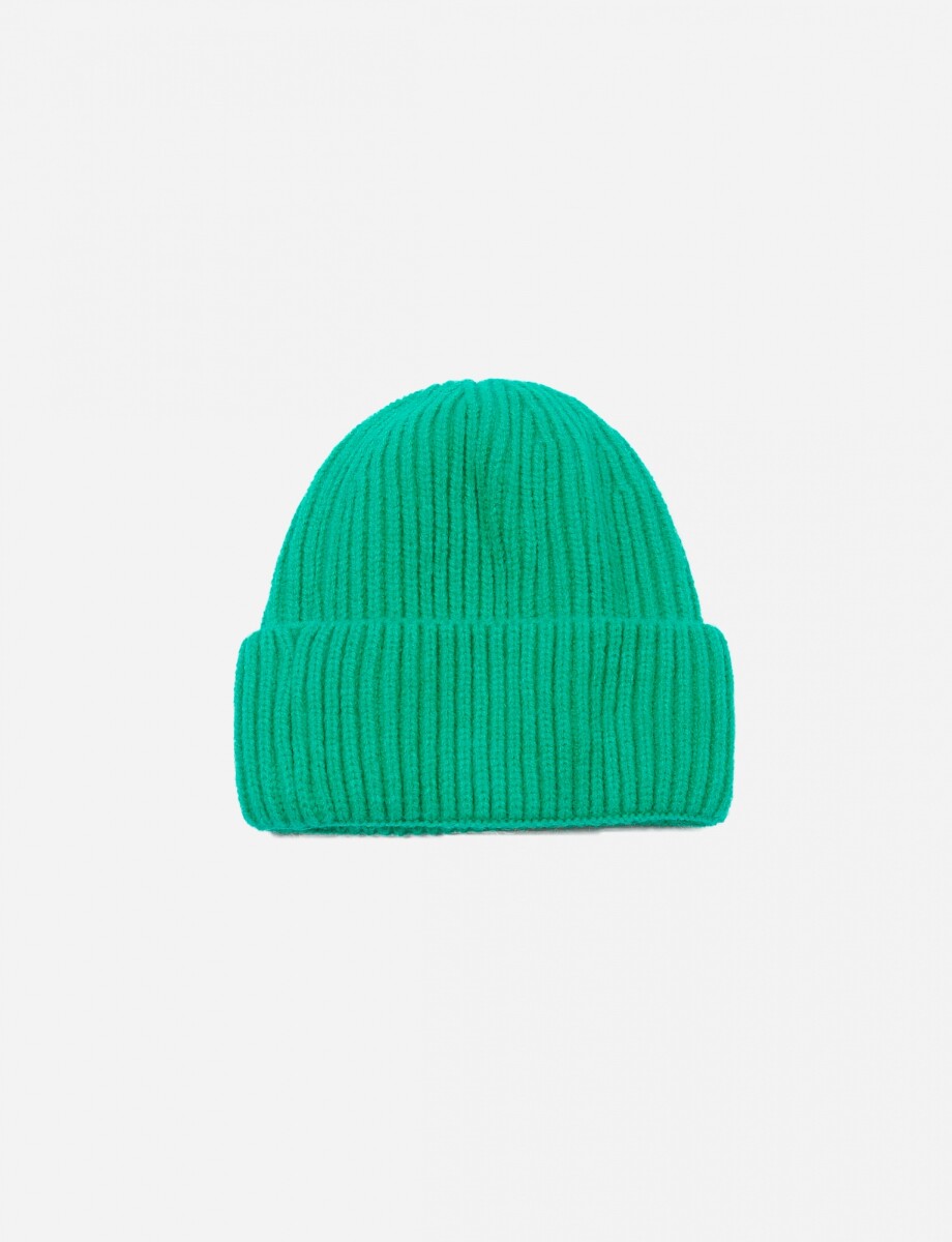 Gorro ribbed - verde 