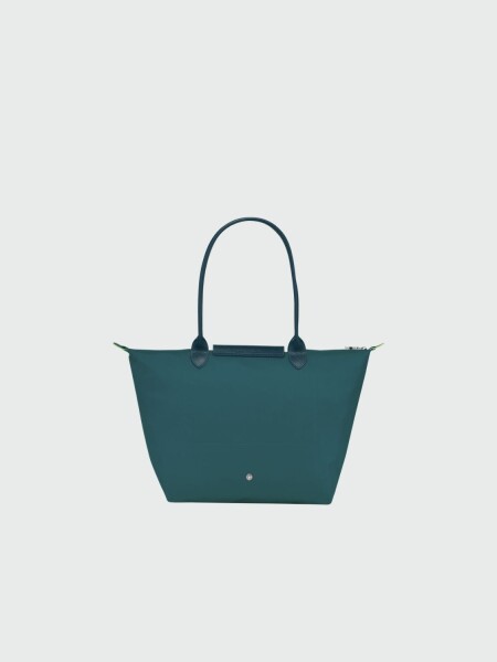 Longchamp -Cartera Longchamp plegable de nylon con cierre y asa larga, Le pliage L Jade