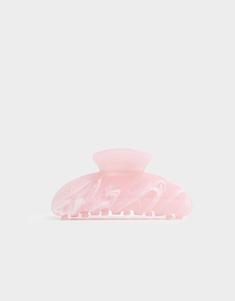 Broche Acrílico Curvo - Rosa Claro 