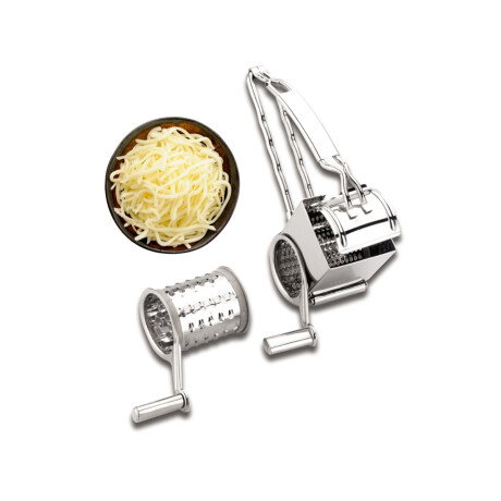 Rallador inox a manivela 2 cuchillas Rallador inox a manivela 2 cuchillas