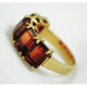 Anillo Oro 18K Con 5 Topacios Marrones Baguette Anillo Oro 18K Con 5 Topacios Marrones Baguette