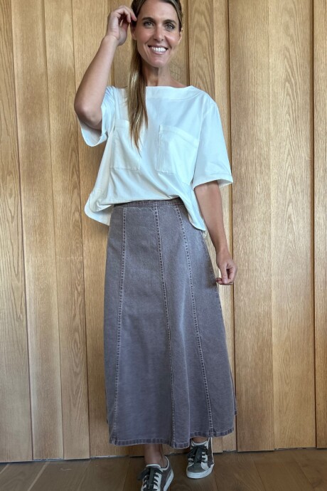 Pollera Mónaco Denim Tostado