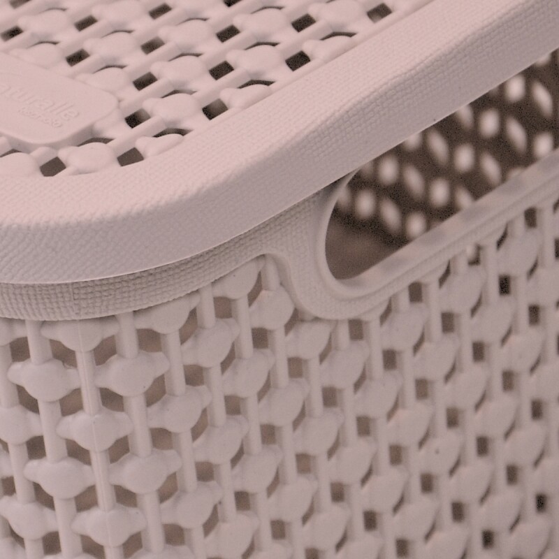 Caja simil ratán 2,5 Lts ROSADO