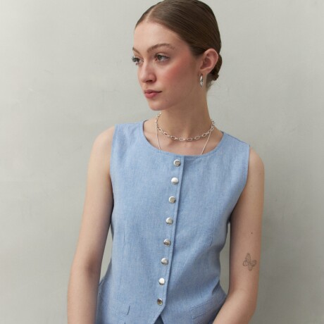 CHALECO MIKE Azul Melange