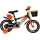 Bicicleta Montaña Rodado 16 Infantil Rueditas + Accesorios Naranja