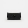 Billetera P&P en efecto cuero Negro