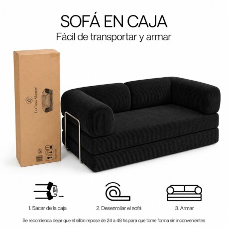 Sillón Cama 2 Cuerpos CloudNest Negro