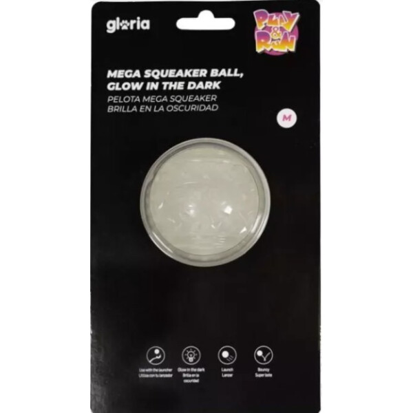 PLAY AND RUN PELOTA MEGA SQUEAKER BRILLO OSCURIDAD M 6.35CM PLAY AND RUN PELOTA MEGA SQUEAKER BRILLO OSCURIDAD M 6.35CM