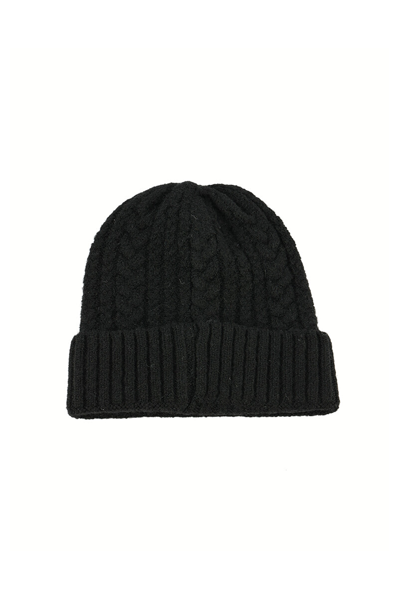 Gorro en 8 Negro