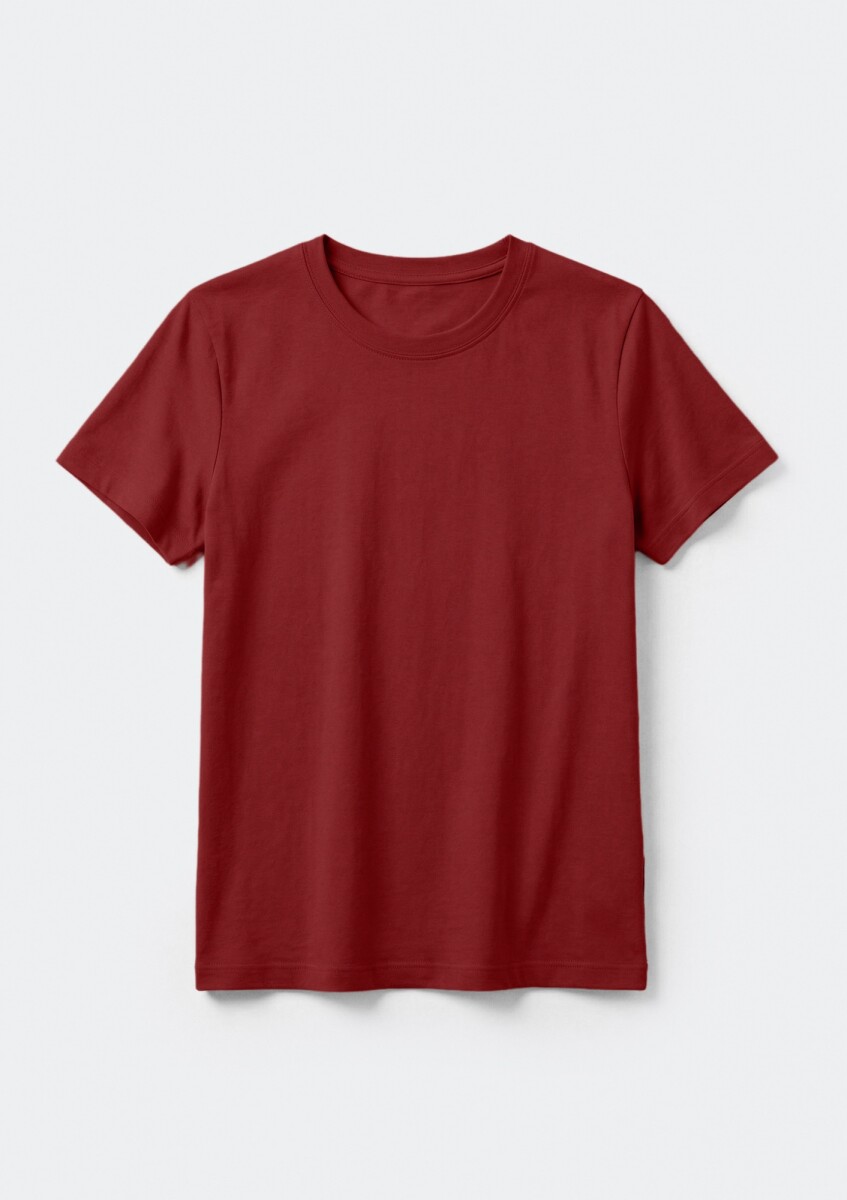CAMISETA BÁSICA SLIM WORLD - ROJO 