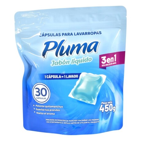 CAPSULAS PARA LAVARROPA PLUMA 3 EN 1 X 30 UNIDADES 001