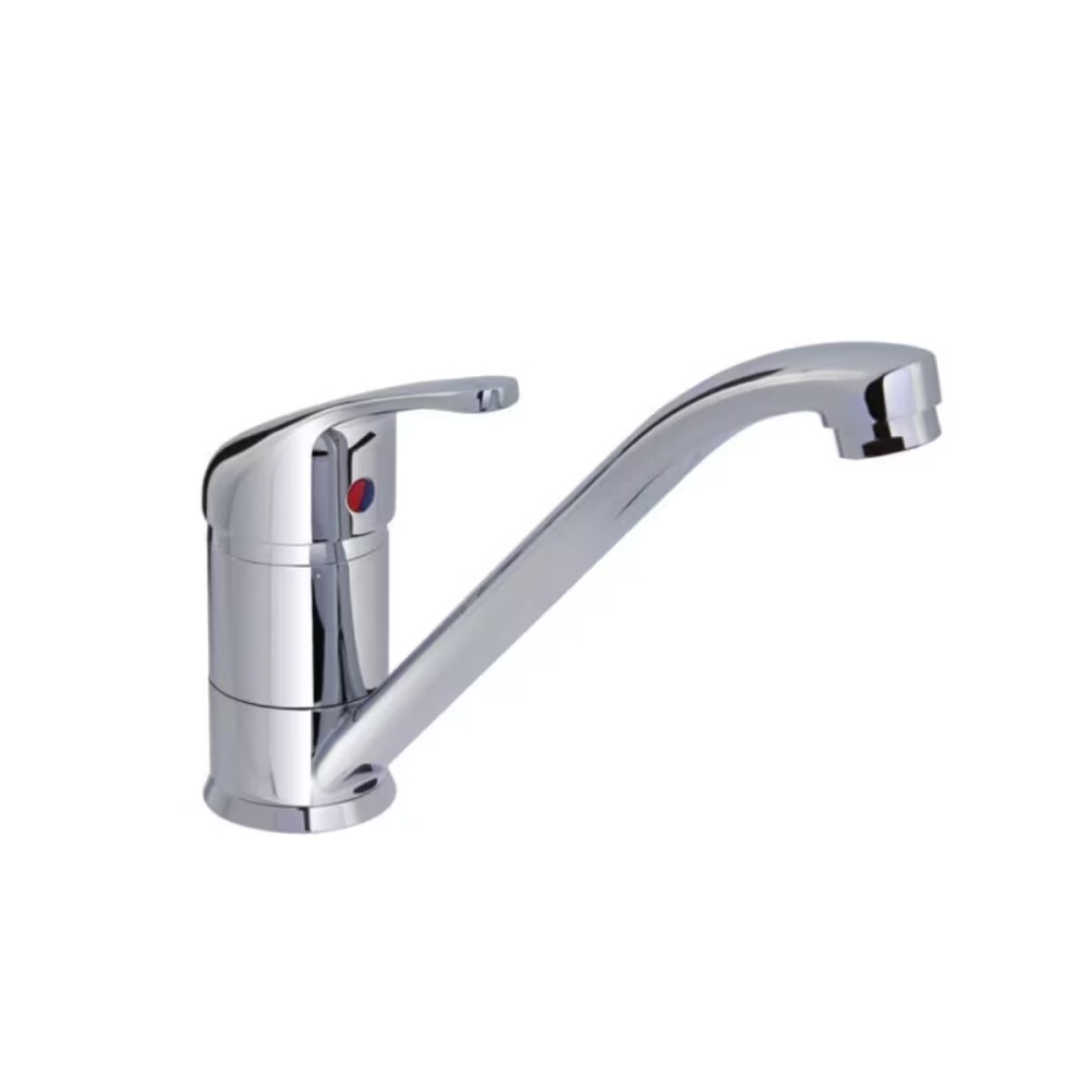 Grifería de cocina Monocomando de mesada Valencia Gris Brillante Grifería De Cocina Monocomando De Mesada Valencia Gris Brillante