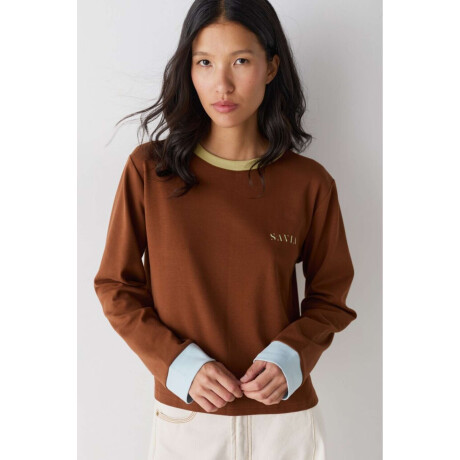 Preventa Tshirt Savia Contrast Chocolate