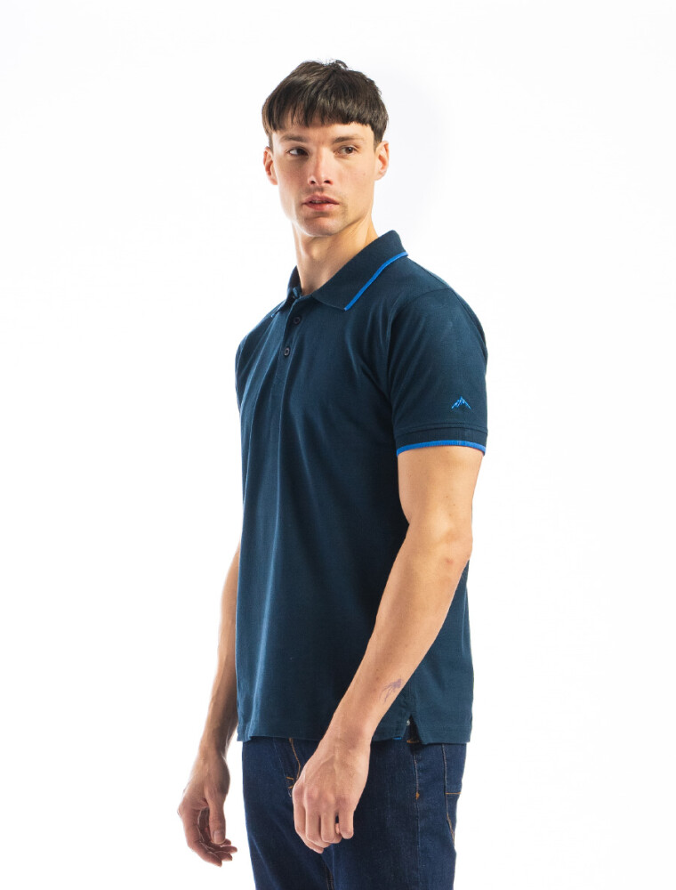 Remera Polo Algodón Marino