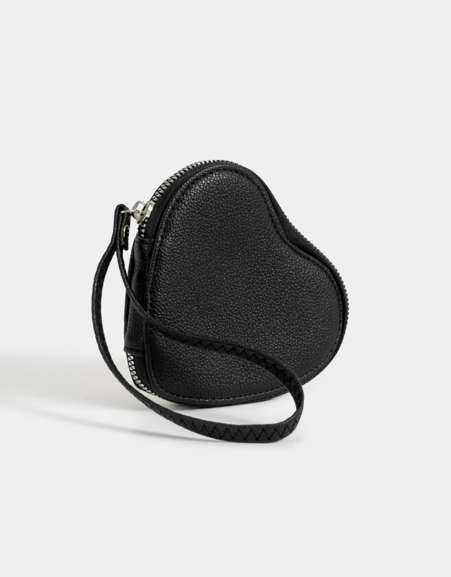 Monederos Tendencia Monedero Corazón - Negro