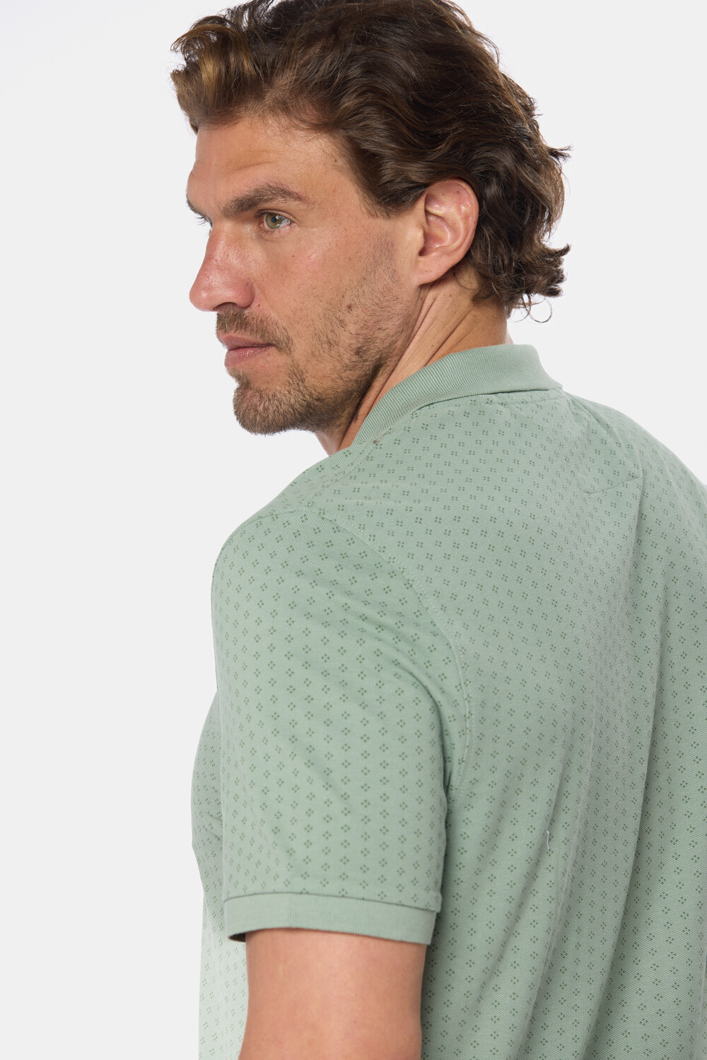REMERA POLO ESTAMPADA Verde