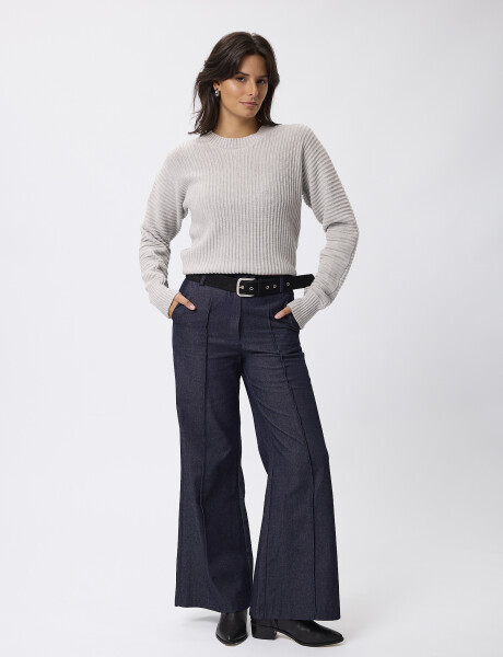 Sweater estructuras gris claro