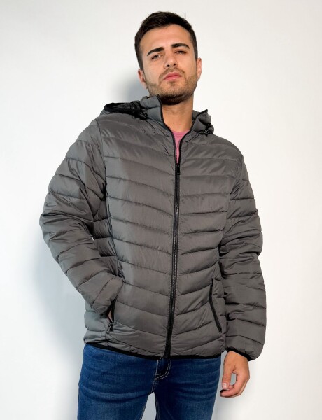 Campera de nylon con capucha desmontable Matata Topo