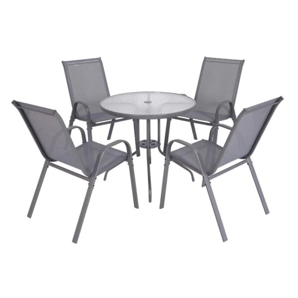 SILLA DE JARDIN APILABLE - GRIS SILLA DE JARDIN APILABLE - GRIS