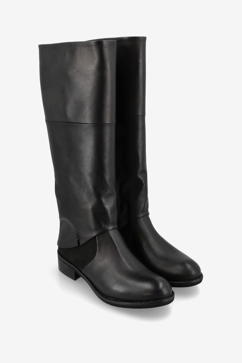 Bota larga Negro