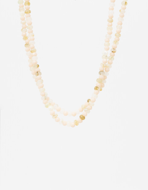 Collares Cortos Perla Collar Corto Doble Con Beads Nacarados. - Dorado