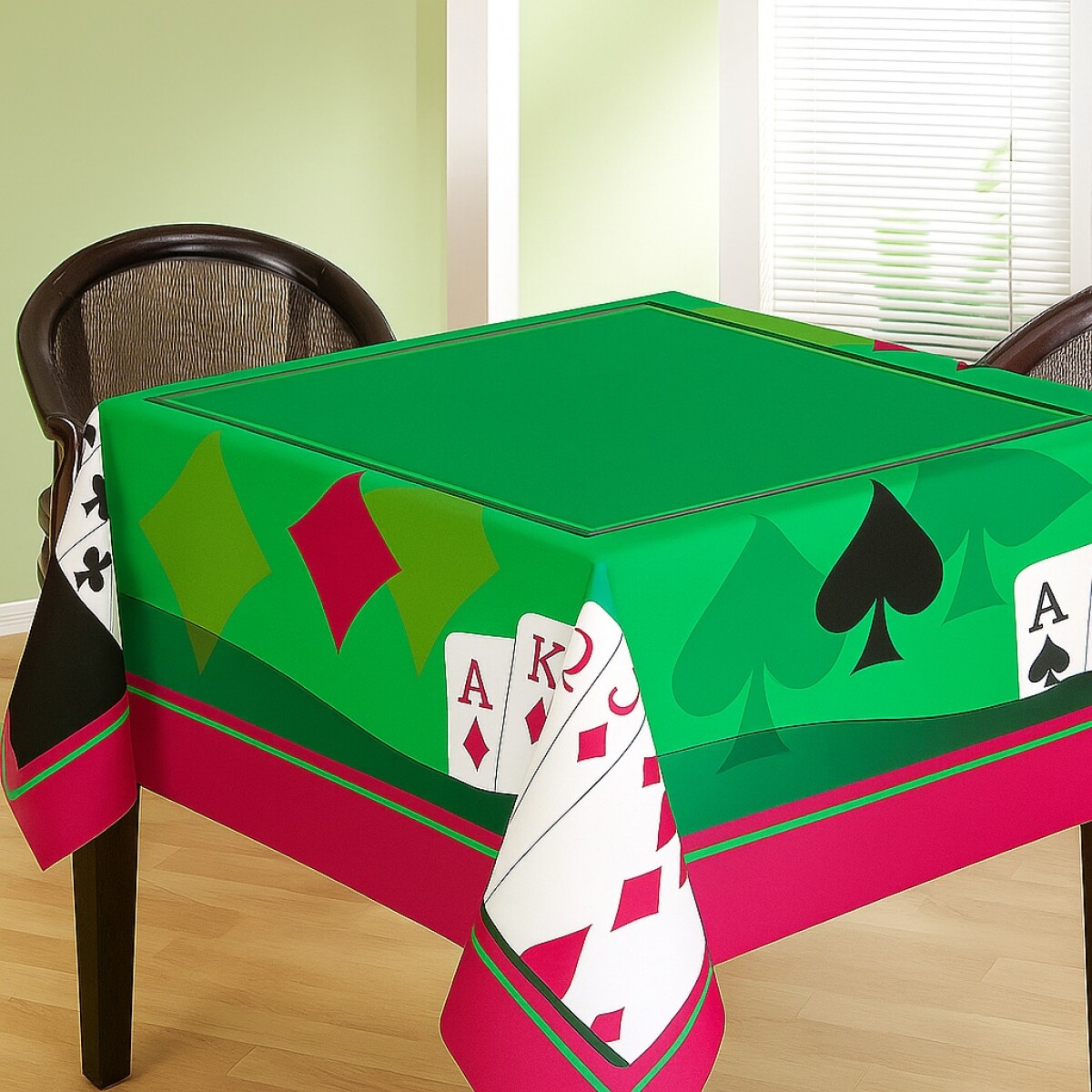MANTEL CUADRADO CASINO POKER 1,40X1,40M - Verde 