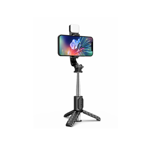 Palo selfie bluetooth con trípode y luz para selfie Palo Selfie Bluetooth Con Trípode Y Luz Para Selfie