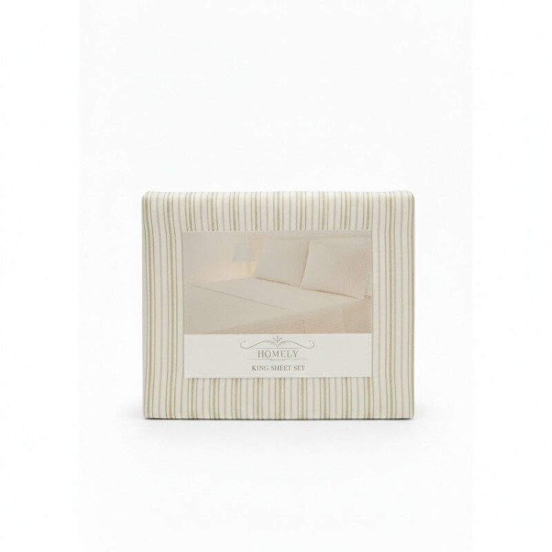 JGO SABANA ESTAMP BEIGE KING 180X200+30CM 4PZAS Unica