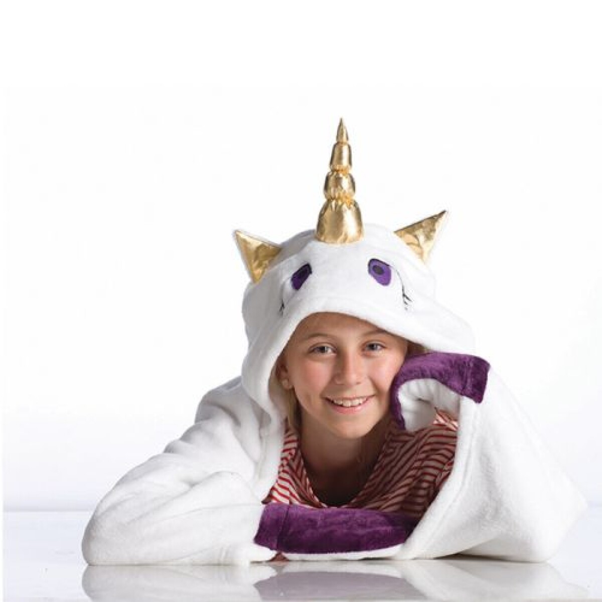 Manta Con Capucha Y Guantes - Unicornio 