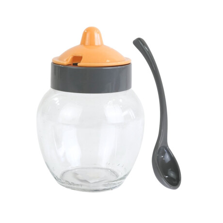 Especiero Herevin de vidrio 370cc con tapa y cuchara Especiero Herevin de vidrio 370cc con tapa y cuchara