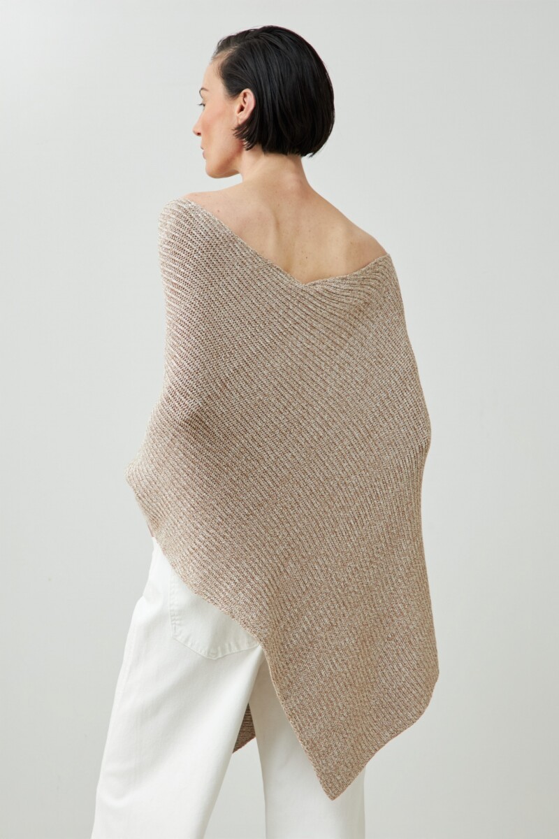 Capa tejida irregular tostado