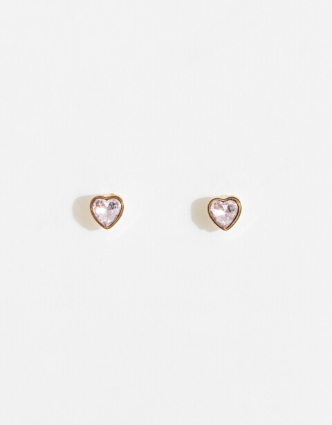 Aros Pasantes Aros De Corazón - Dorado