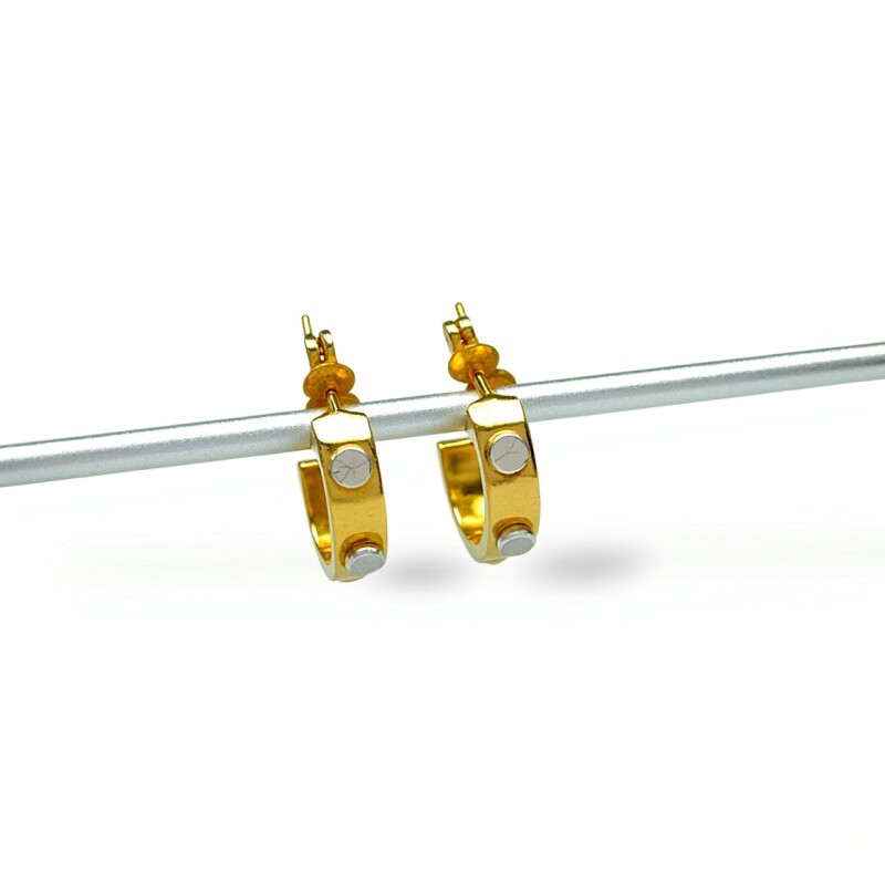 Caravanas aros de oro Cartier 3/4 - Oro bajo - Sin piedra - CA8014 sinpiedra