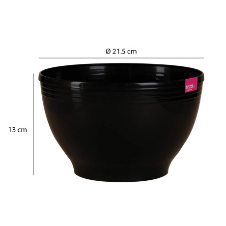 Bowl Cuenco Redondo Le Chef Ø21.5Cm Plástico Ensalada Snacks Negro