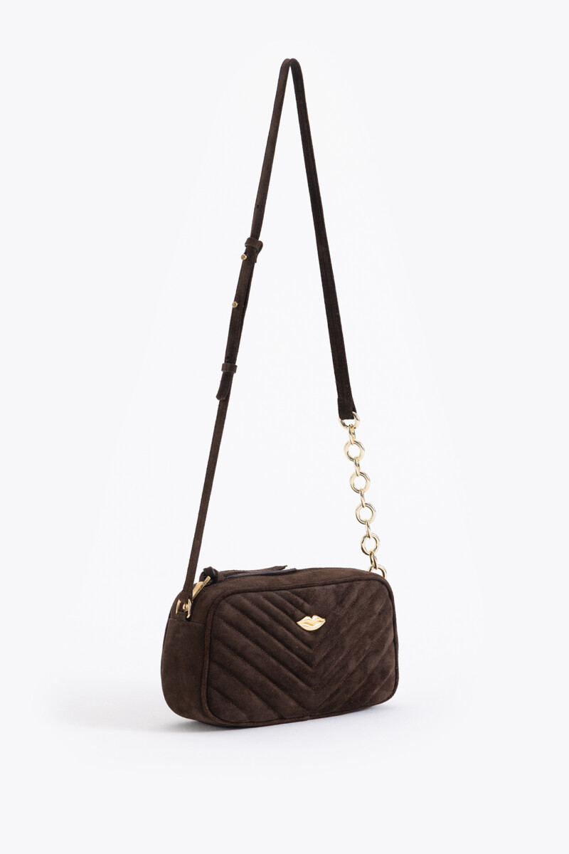BANDOLERA LIPSTICK SUEDE Chocolate
