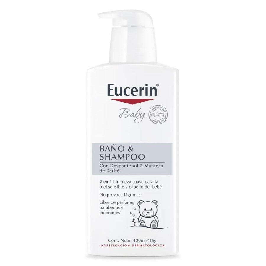 Baño y Shampoo 2 en 1 para Bebé 400 ml - Eucerin Baño y Shampoo 2 en 1 para Bebé 400 ml - Eucerin