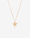 Cadena Corta con Dije Con Dijes Collar Con Dije Btánico - Dorado