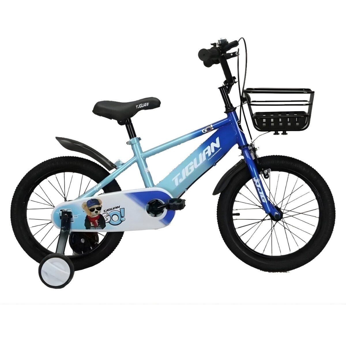 Bicicleta Infantil Tiguan Rodado 16 Con Rueditas Auxiliares - Azul 