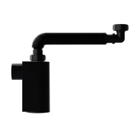 Sifón botella trasera lavatorio negro 7/8" x 40mm Sifón Botella Trasera Lavatorio Negro 7/8" X 40mm