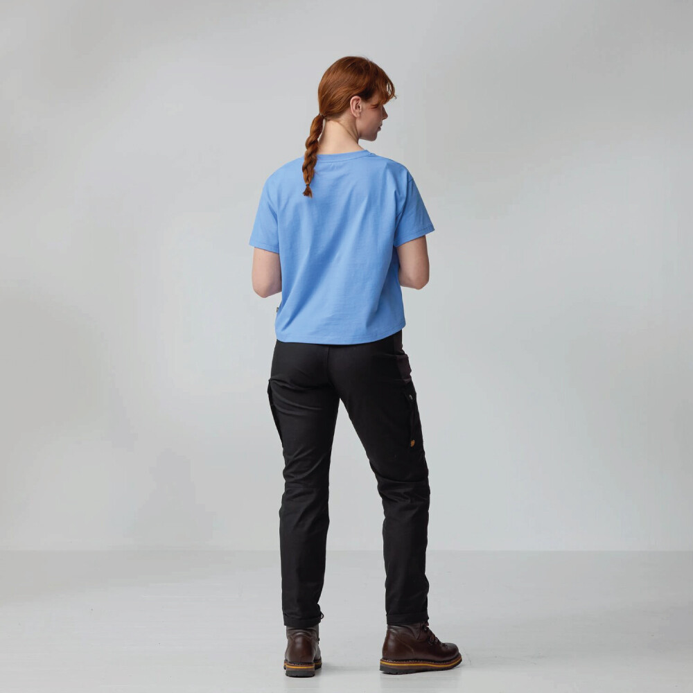 Polo Fjallraven Fjallblomster Logo T-shirt W Mujer Ultramarine
