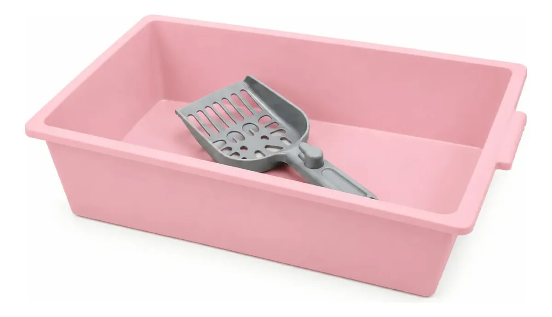 Bandeja Sanitaria Para Gatos Con Pala - ROSA 