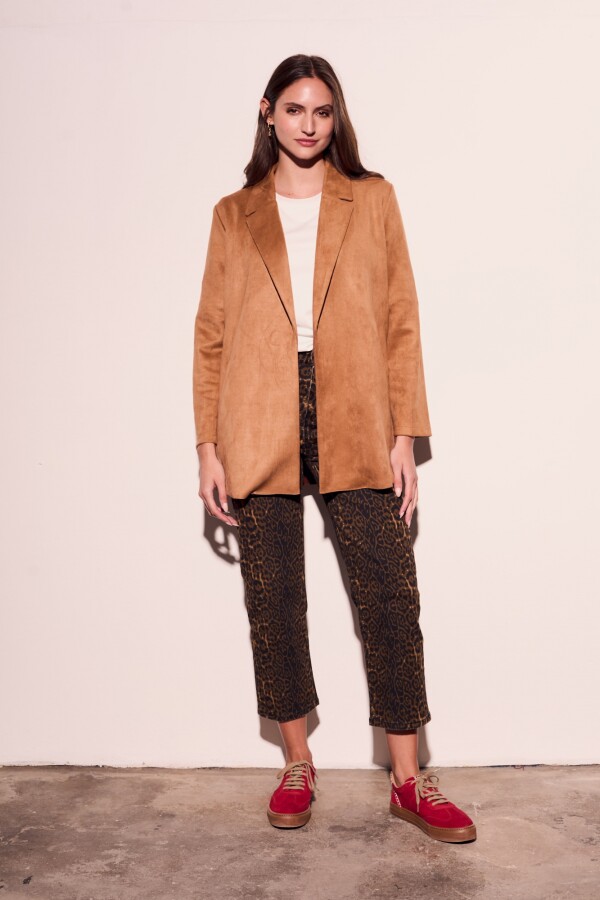 Blazer Gamuza Cuero Vegano Whisky