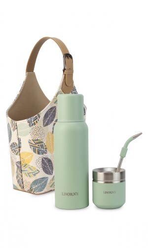 KIT MATERO VELVET HOJAS DE OTOÑO C/ GRANITO VERDE