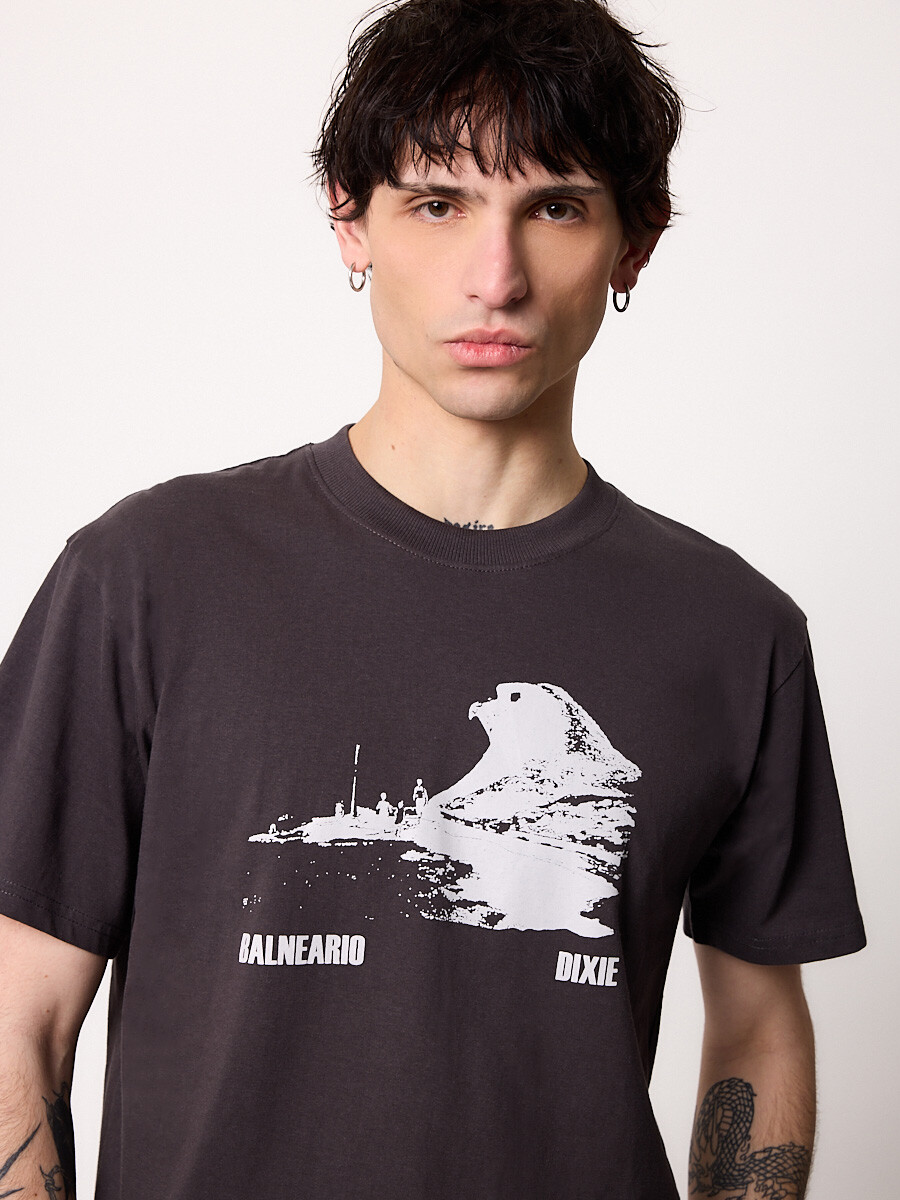 T-SHIRT M/C AGUILA DIXIE Gris Oscuro
