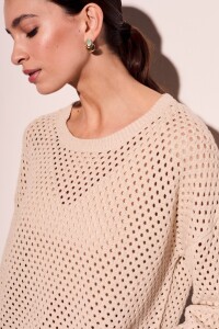 Sweater Lurex Beige Melange