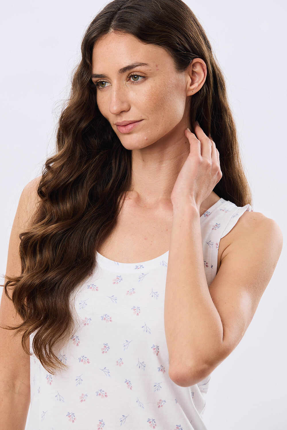 MUSCULOSA ALGODÓN CON VOLADOS Blanco