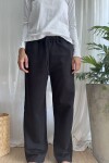 Pantalón recto winter Negro
