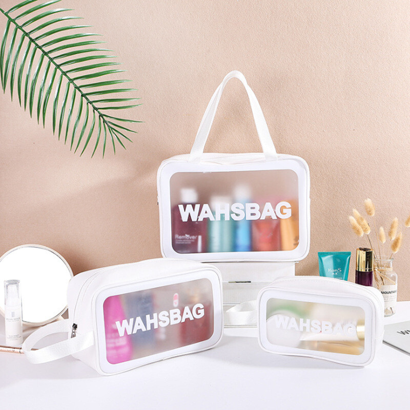 Set de Neceser de Viaje Transparentes Impermeables Washbag Blanco