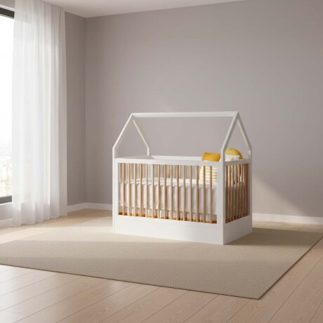 ROCKY CUNAS MDF-Y-MADERA BLANCO CUNA CASITA 2EN1